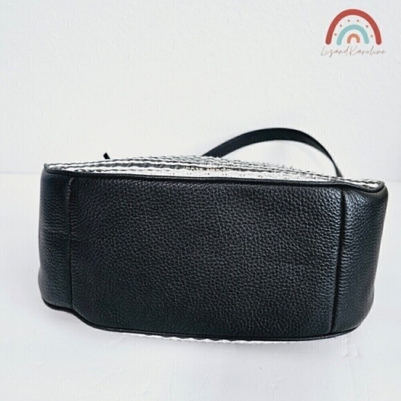 Kate Spade Cobble Hill Mylie Pebbled Leather Straw Rattan Hobo Shoulder Bag - Picture 8 of 16